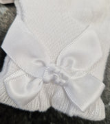 Pretty Originals White Ankle Bow Socks - SC30872