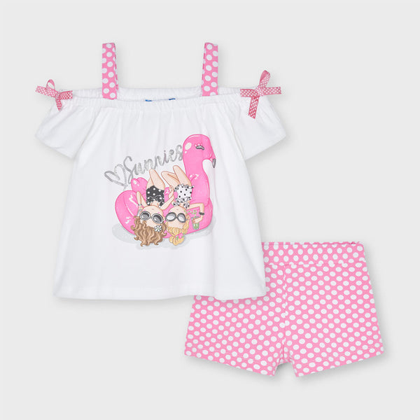 Mayoral Girls Cold Shoulder Short Set 3213