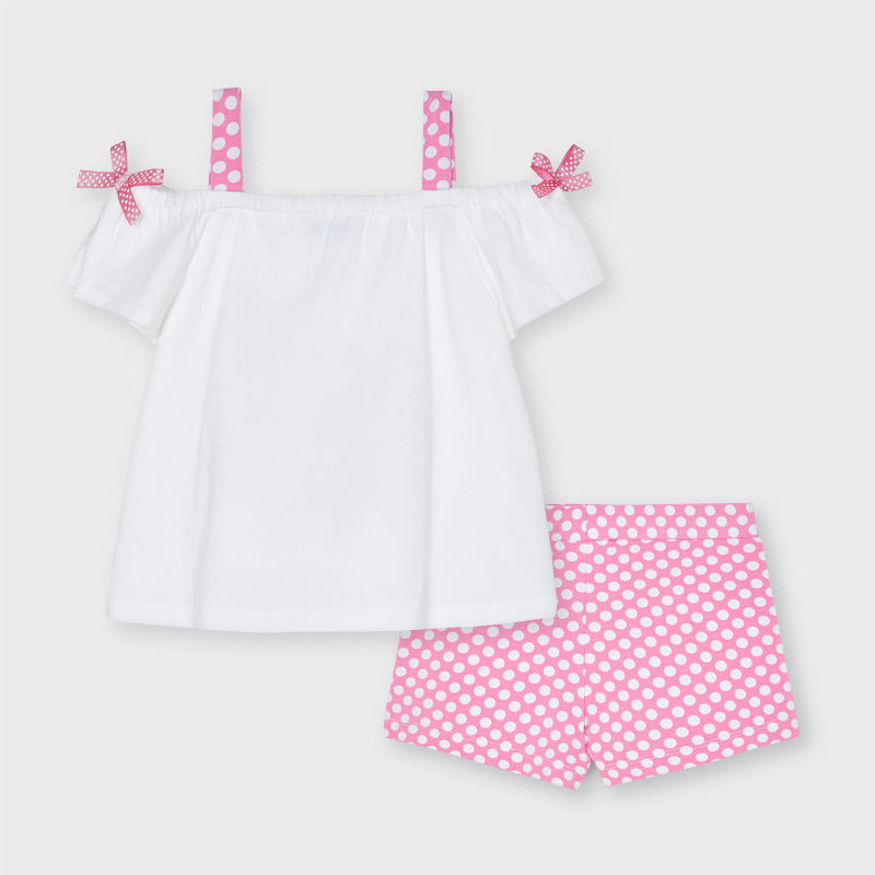 Mayoral Girls Cold Shoulder Short Set 3213