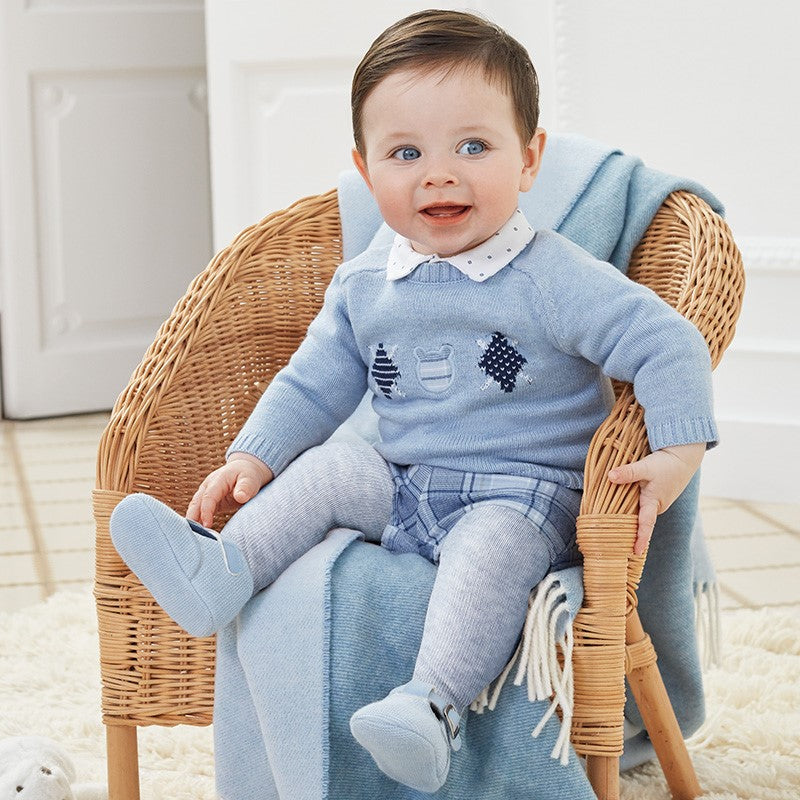 Mayoral Baby Boys Red Jumper & Tartan Shorts Set - 2207