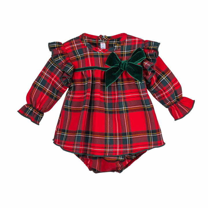 Calamaro Green Velour Hair Bow To Match Dress -21284 & 22074