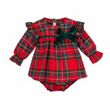 Calamaro Green Velour Hair Bow To Match Dress -21284 & 22074