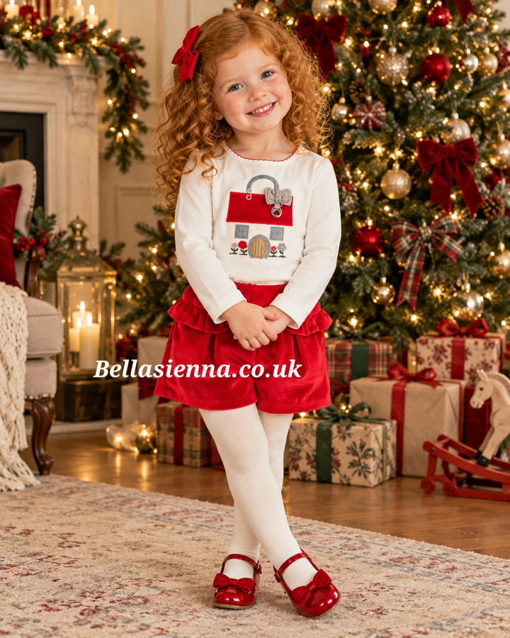 Mayoral Baby Girls Red Winter Short Set
