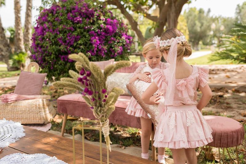 Dolce Petit Beautiful Dusky Pink Skirt Set - 2212