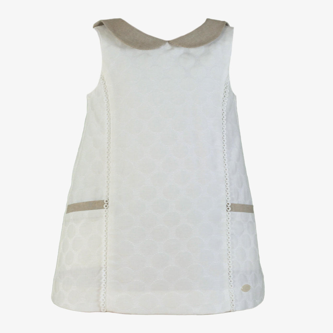 Miranda Girls White & Beige Dress - 227/V
