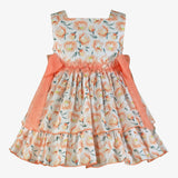 Miranda Girls White & Peach Dress - 229/V
