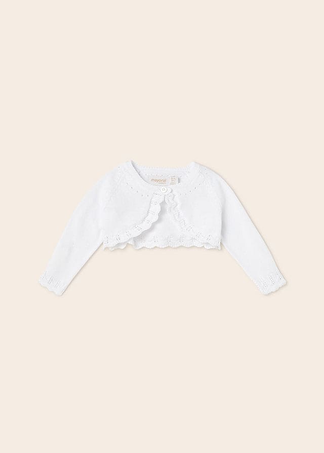 Mayoral Baby Girls White Cardigan - 318