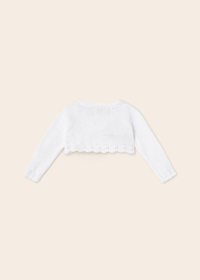 Mayoral Baby Girls White Cardigan - 318