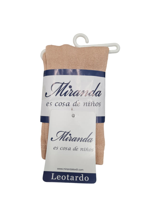 Miranda  Ribbed Beige Tights