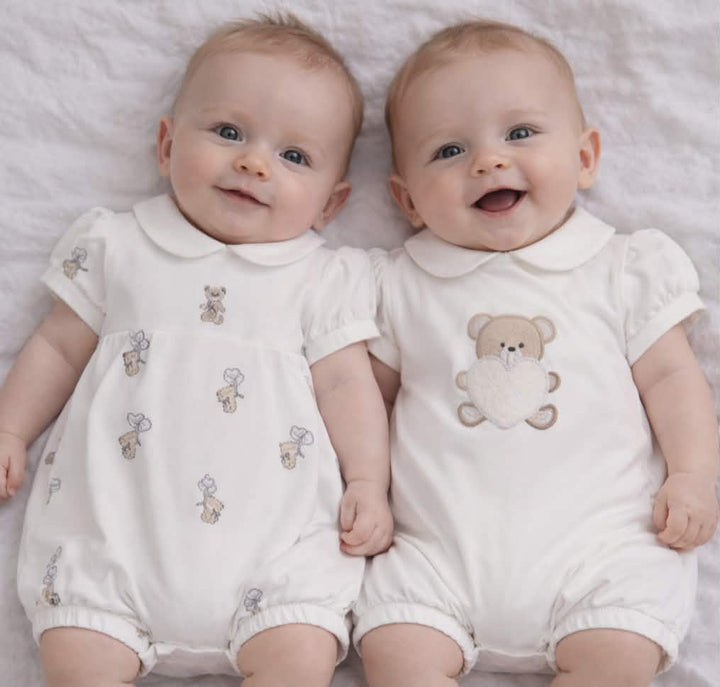 Mayoral Baby Girls Set Of Two Teddy Bear Rompers - 1704