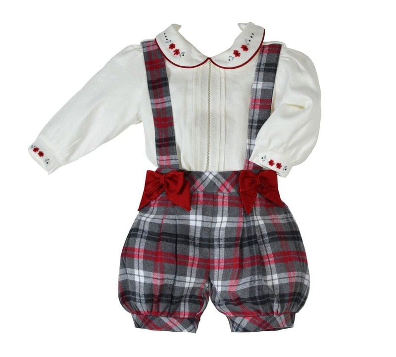 Pretty Originals Girls Check Dungaree Set BD01748