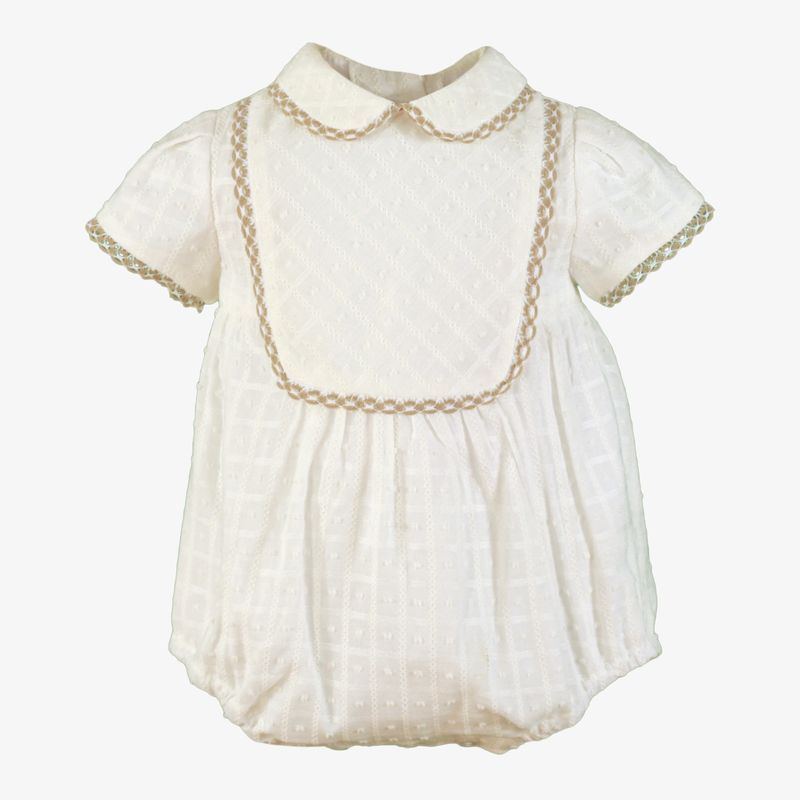 Miranda Baby Ivory & Beige Romper - 0024/P