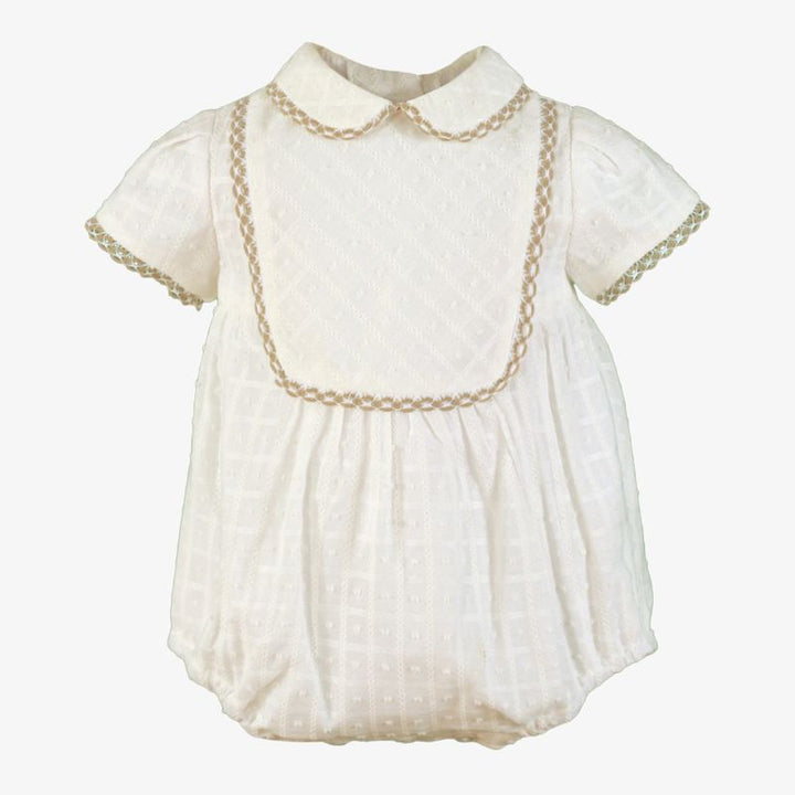 Miranda Baby Ivory & Beige Romper - 0024/P