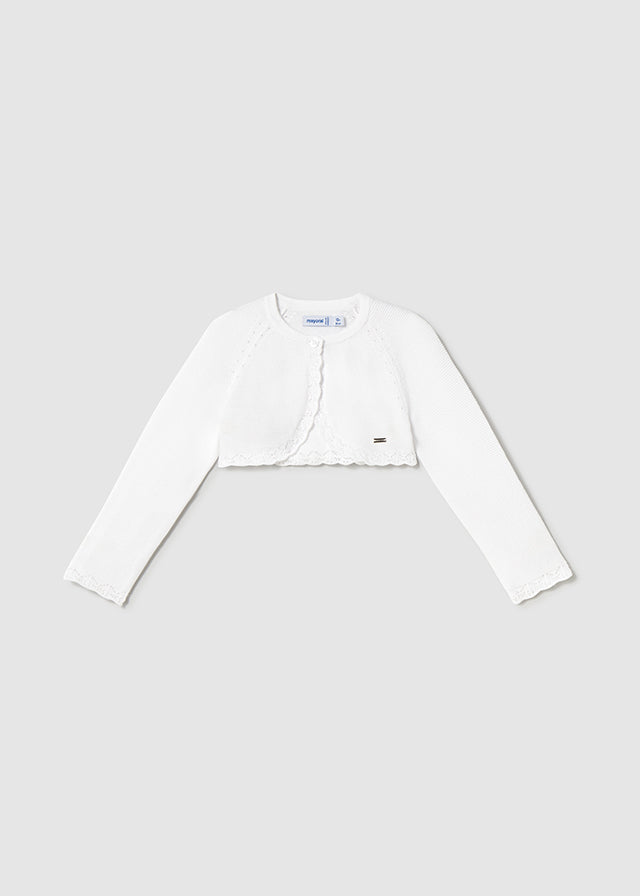 Mayoral White Baby Cardigan LENZING™ ECOVERO™ viscose 306 - 52 46 Blanco