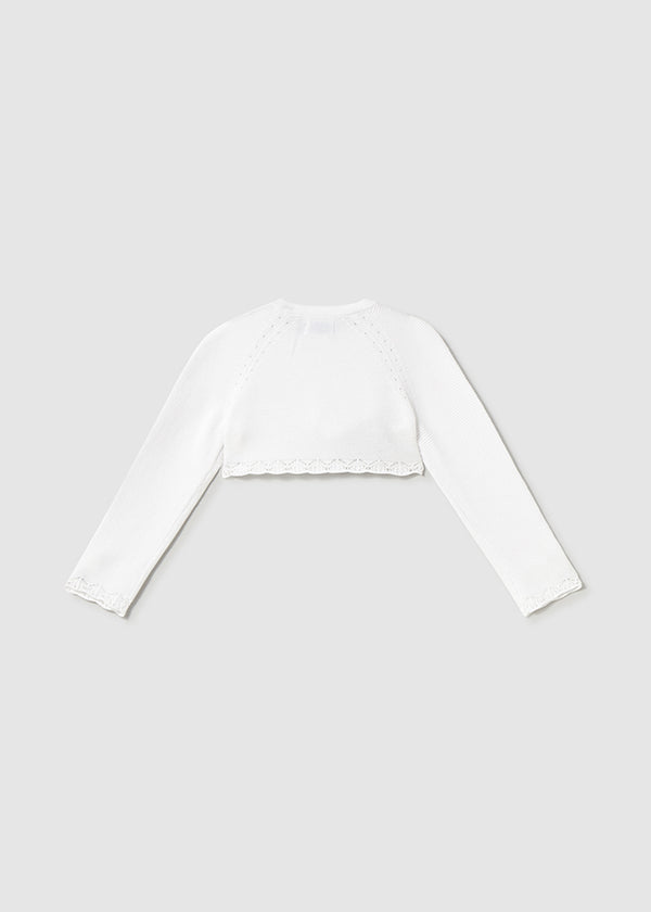 Mayoral White Baby Cardigan LENZING™ ECOVERO™ viscose 306 - 52 46 Blanco