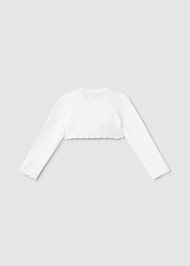 Mayoral White Baby Cardigan LENZING™ ECOVERO™ viscose 306 - 52 46 Blanco