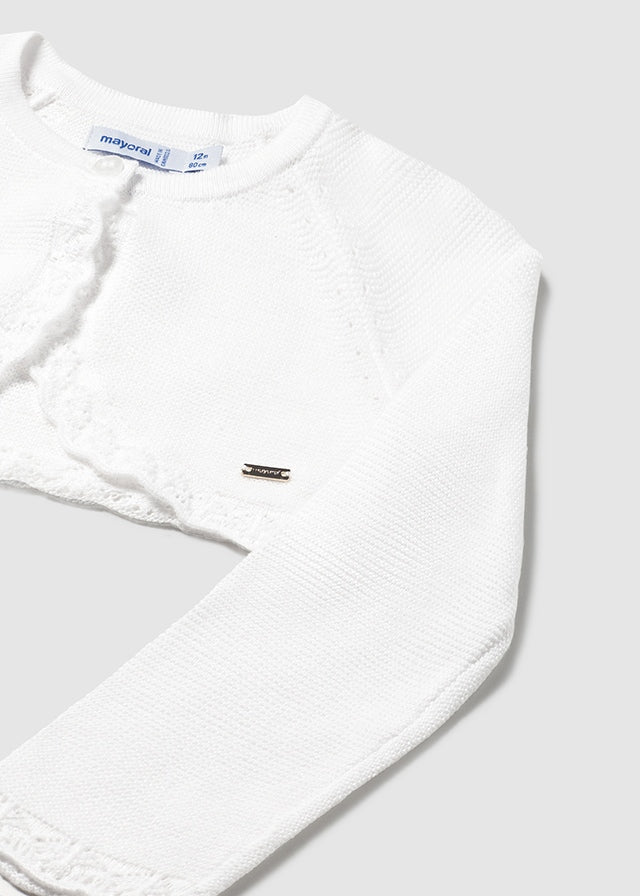 Mayoral White Baby Cardigan LENZING™ ECOVERO™ viscose 306 - 52 46 Blanco
