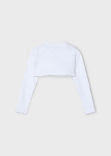 Mayoral Girls Tricot Cardigan - White - 320 - 89 - BLANCO