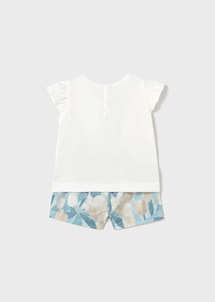Mayoral Baby Girls Blue Floral Shorts Set - 1237