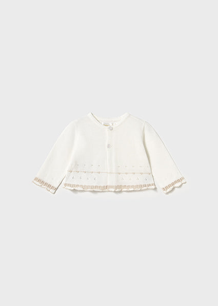 Mayoral Baby Girls Three Piece Outfit With Cardigan - 1254