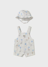 Mayoral Baby Boys Summer Romper With Matching Sun Hat - 1601