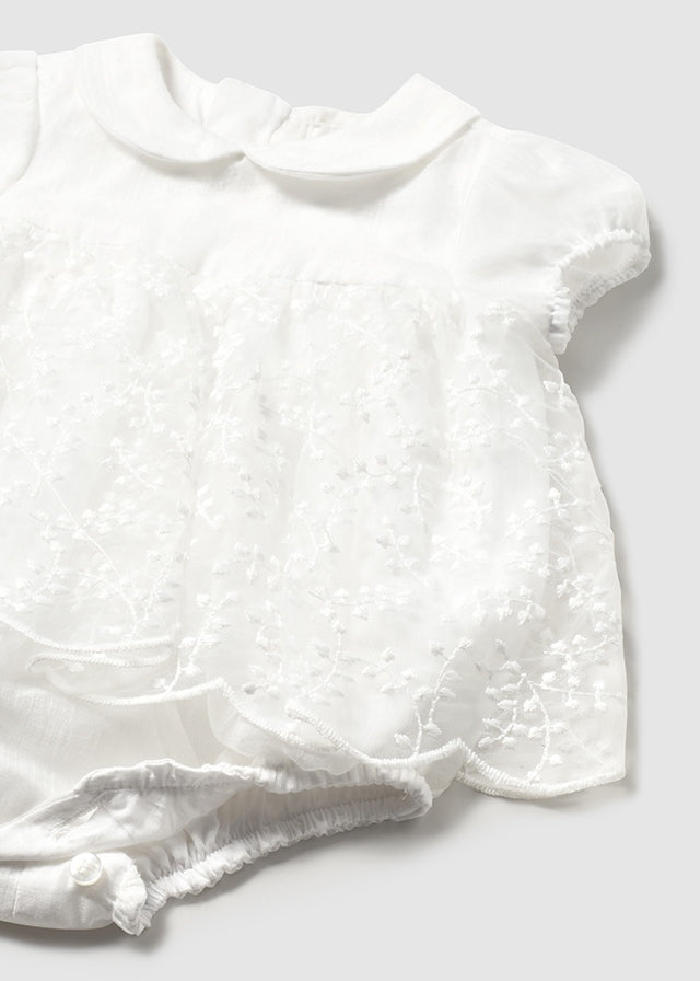 Mayoral Baby Girls Ceremony Romper - 1666