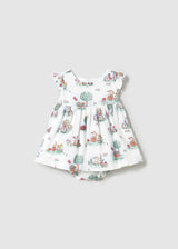 Mayoral Baby Girls Bunny Rabbit Print Dress & Matching Pants Set - 1869