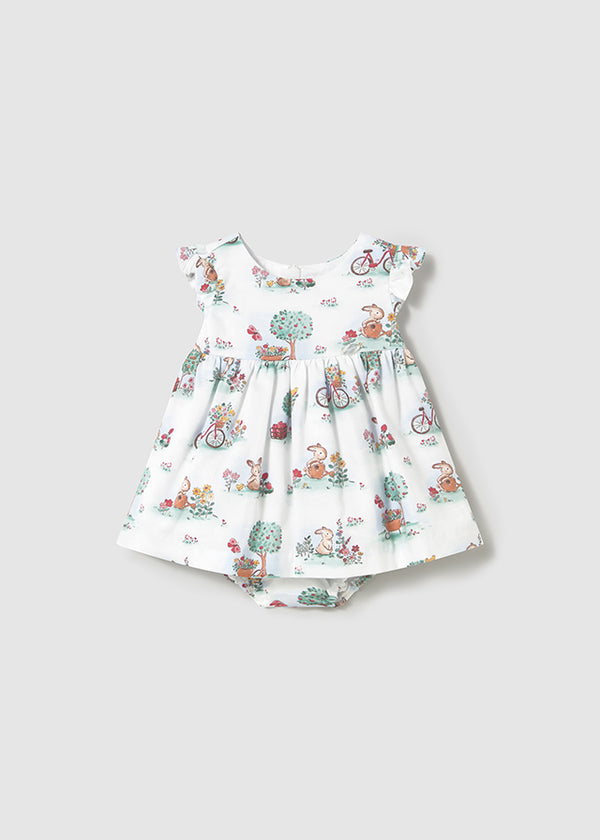 Mayoral Baby Girls Bunny Rabbit Print Dress & Matching Pants Set - 1869