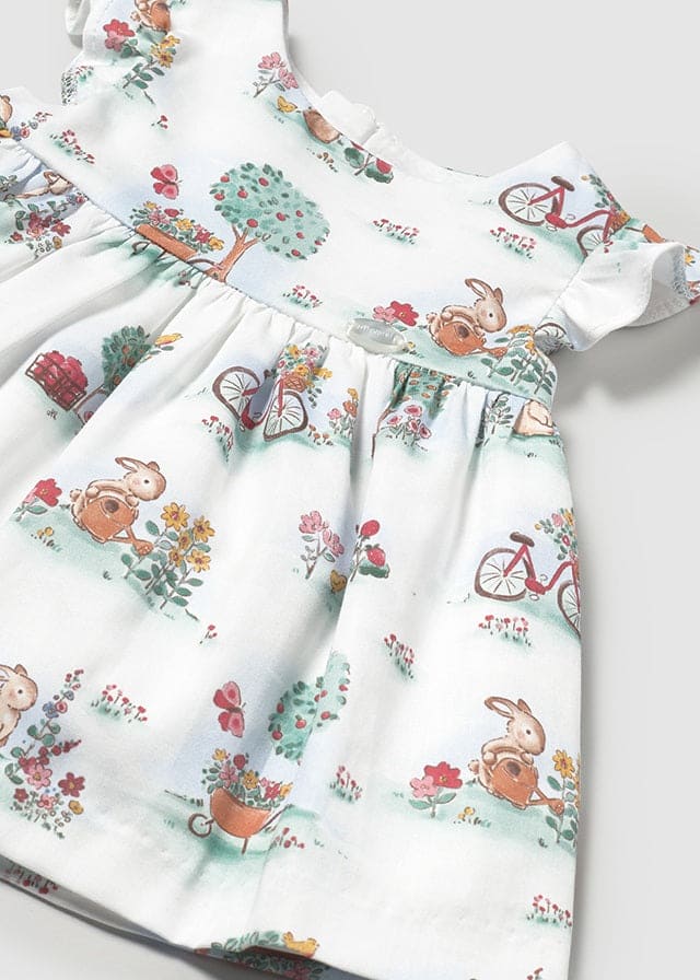 Mayoral Baby Girls Bunny Rabbit Print Dress & Matching Pants Set - 1869