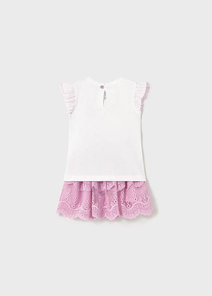 Mayoral Baby Tulle Skirt And Top Set - Mauve - 1929