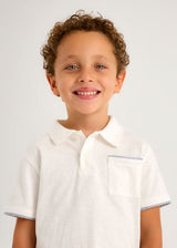 Mayoral Boys White & Blue Polo Shirt & Shorts Set - 3232