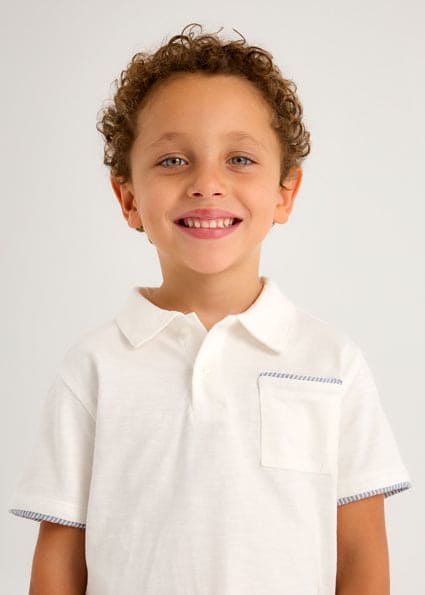 Mayoral Boys White & Blue Polo Shirt & Shorts Set - 3232