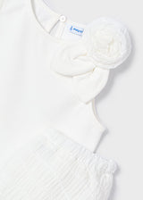 Mayoral Girls Cream Skirt & Top Set - 3966
