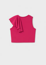 Mayoral Older Girls Trendy Pink Top & Black Shorts Set - 6034 & 272