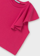 Mayoral Older Girls Trendy Pink Top & Black Shorts Set - 6034 & 272