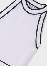 Mayoral Older Girls Trendy Black & White Shorts & Top Set - 6041 & 6216