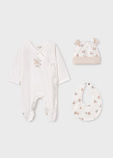 Mayoral Unisex Baby "Teddy Bear" Three Piece Babygrow Hospital Set - 9907