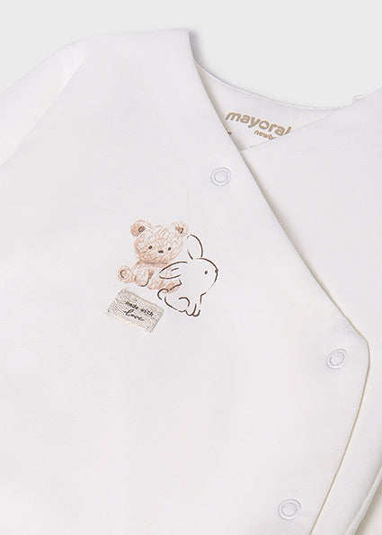 Mayoral Unisex Baby "Teddy Bear" Three Piece Babygrow Hospital Set - 9907