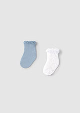 Mayoral Pack Of Two Dressy Frilly Socks - 10872