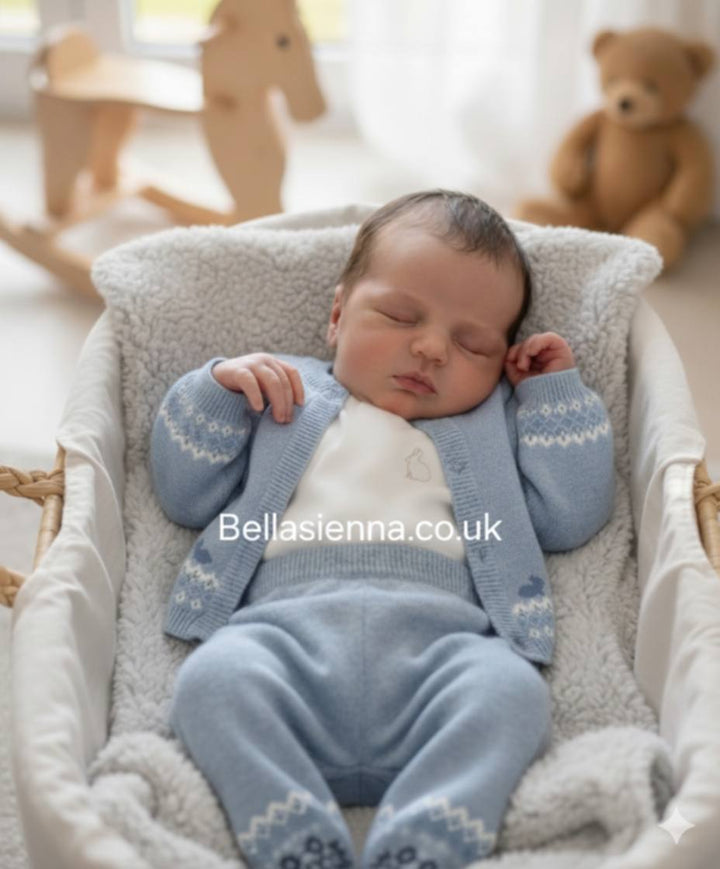 Mayoral Baby Boys Three Piece Fine Knitted Bunny Outfit