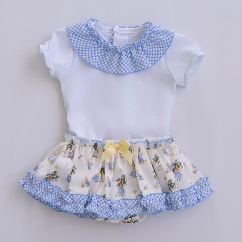 Miranda Baby Girls Top & Skirted Pants Set With Bunny Rabbits - 0025/23