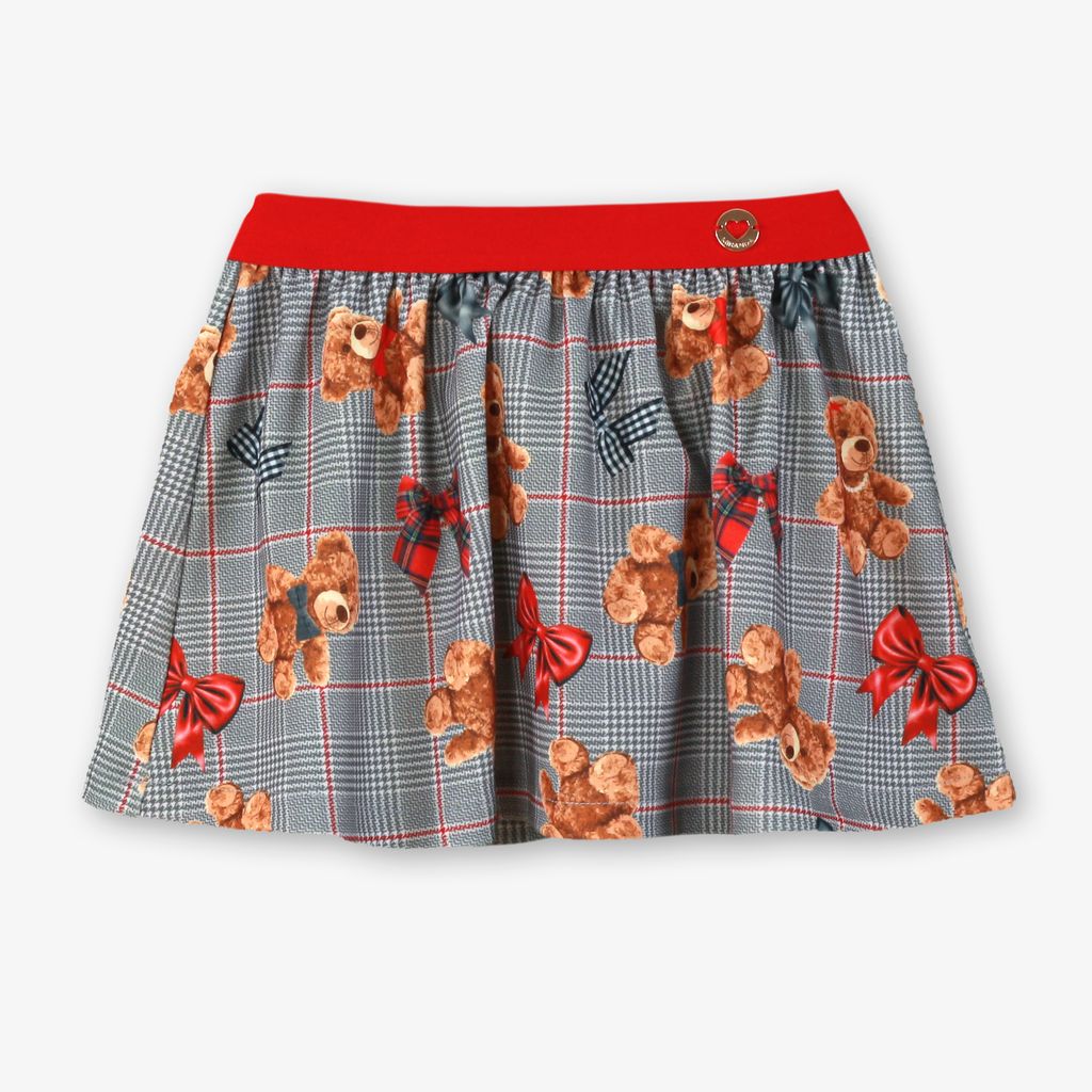 PRE-ORDER - Miranda Girls "Teddy Bear" Skirt & Blouse Set - 0252-2/F