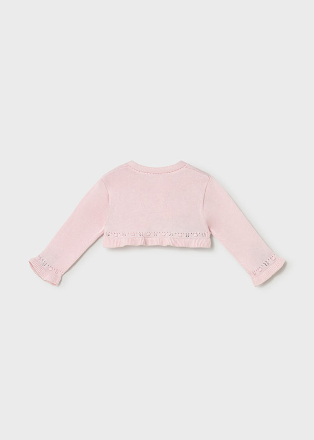 Mayoral Baby Girls Pink Knitted Cardigan - 318 - 34 - Rosa Baby