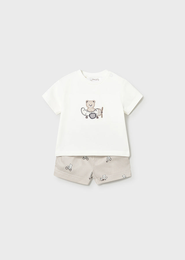 Mayoral Baby Boys "Teddy Bear" T-shirt & Shorts Set - 1275