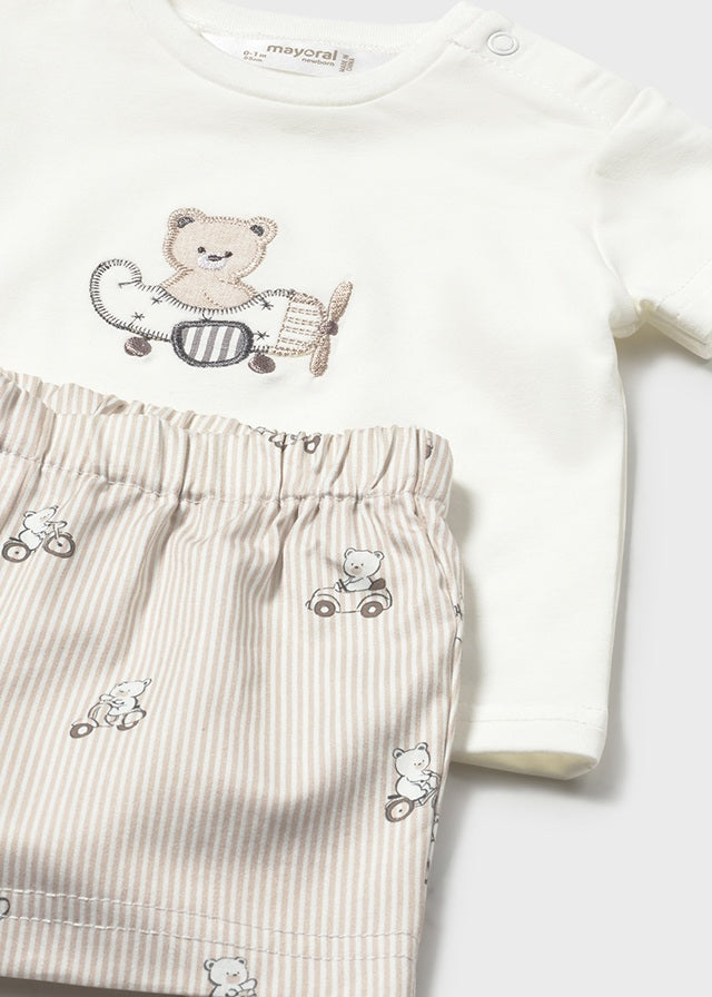 Mayoral Baby Boys "Teddy Bear" T-shirt & Shorts Set - 1275