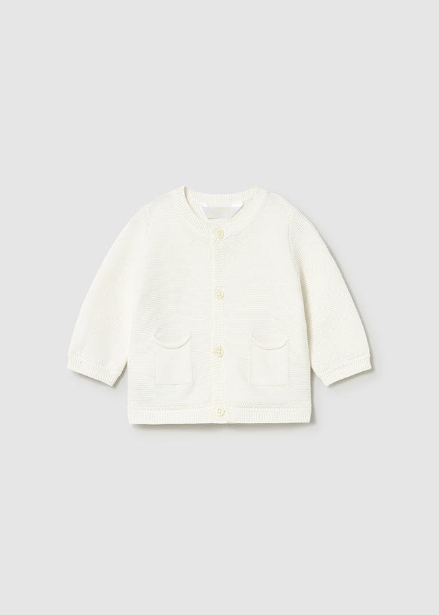 Mayoral Baby Boys Ivory Knit Cardigan - 1303 - 60 - Ceramica