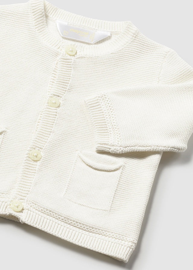 Mayoral Baby Boys Ivory Knit Cardigan - 1303 - 60 - Ceramica