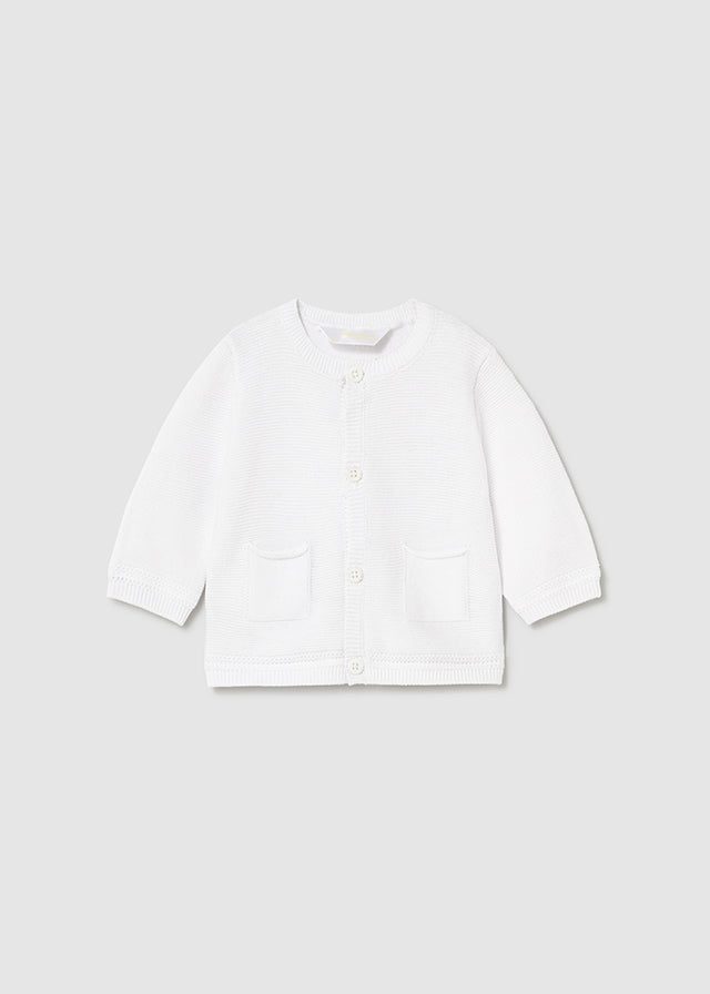 Mayoral Baby Boys White Knit Cardigan - 1303 - 63 Blanco