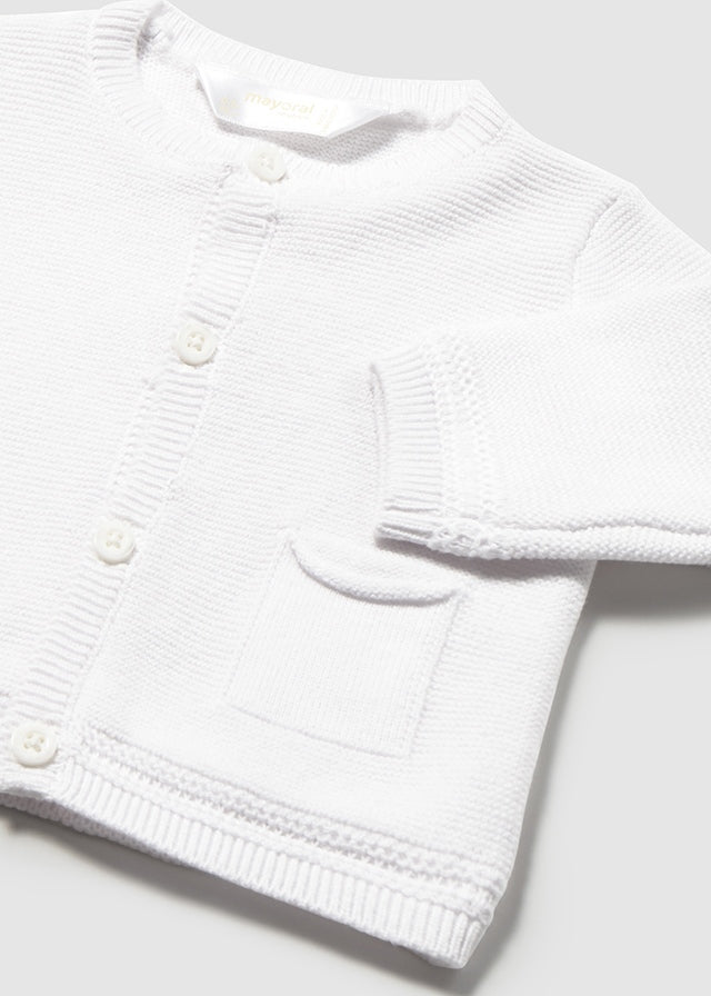 Mayoral Baby Boys White Knit Cardigan - 1303 - 63 Blanco