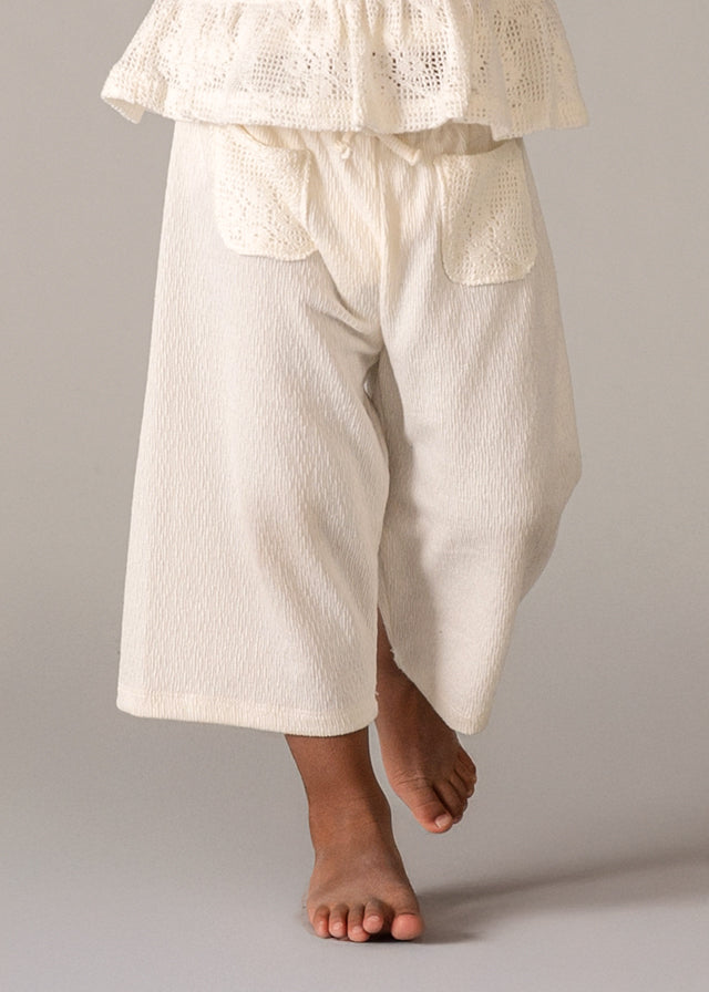 Mayoral Girls Ivory Crochet Trouser Set - 1515